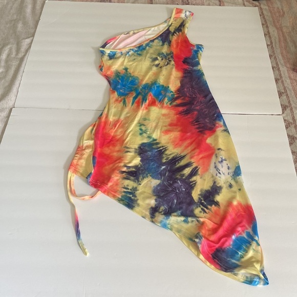 One shoulder tie dye beach dress - Picture 7 of 12